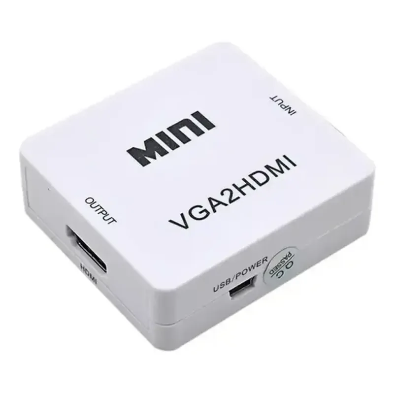 Adaptador VGA a HDMI con Audio 3.5 mm — Full HD 1080p