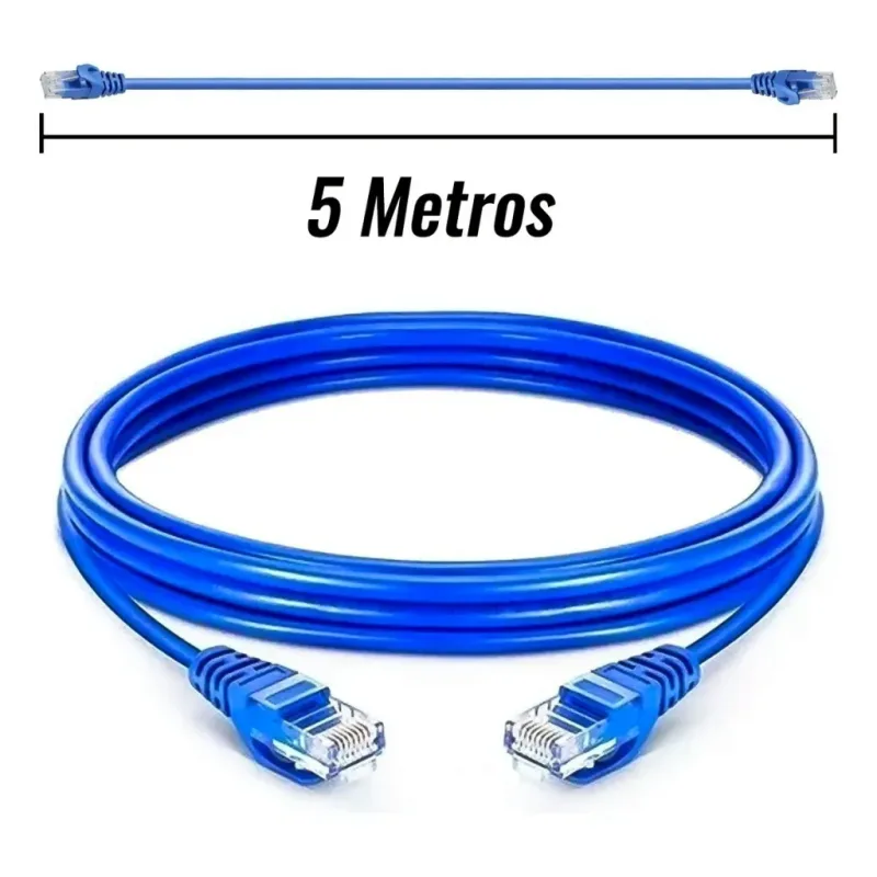 Cable de Red UTP Cat6E Aspor 5m Azul Marino con Conectores RJ45
