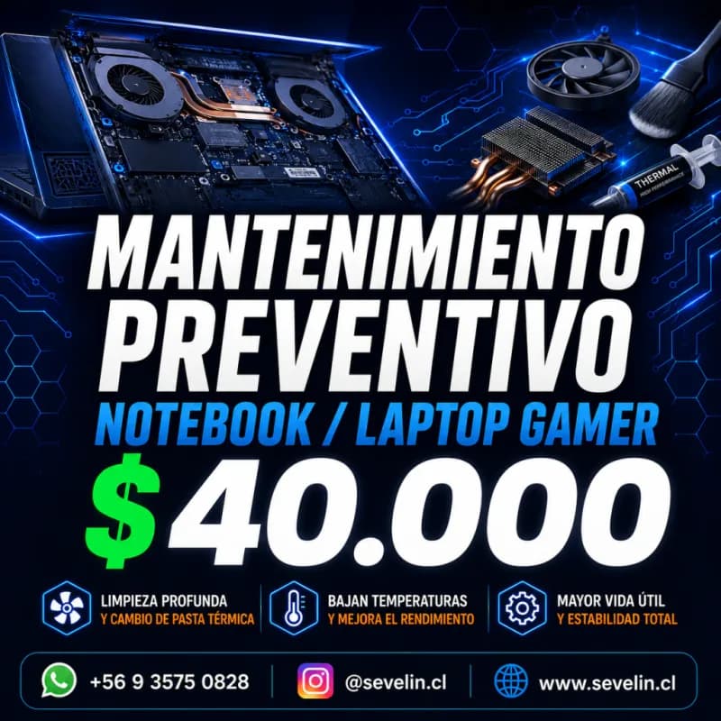 Servicio de Mantenimiento Preventivo para Notebook / Laptop Gamer
